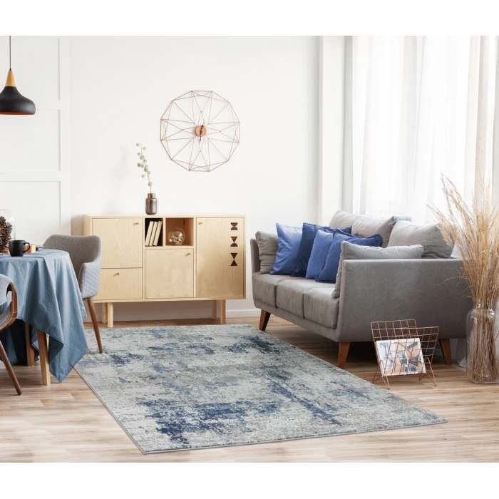 United Weavers Eternity Blue 4535-10360 2 ft. 7 in. X 7 ft. 4 in. Rectangle Rug