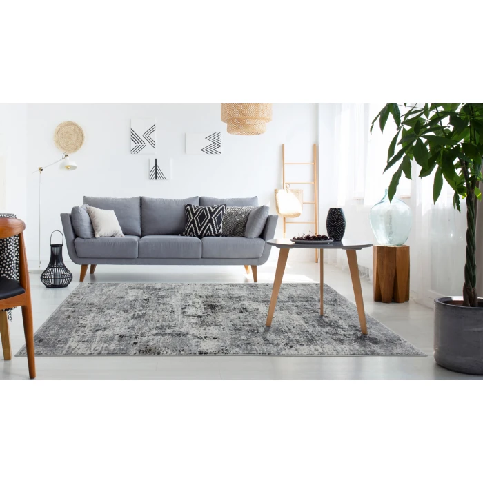 United Weavers Eternity Charcoal 4535-10377 7 ft. 10 in. X 10 ft. 6 in. Rectangle Rug