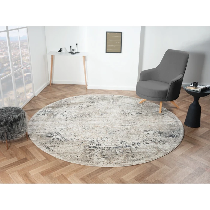 United Weavers Everlasting  Beige  4536-70426 7 ft. 11 in. X 7 ft. 11 in. Round Rug