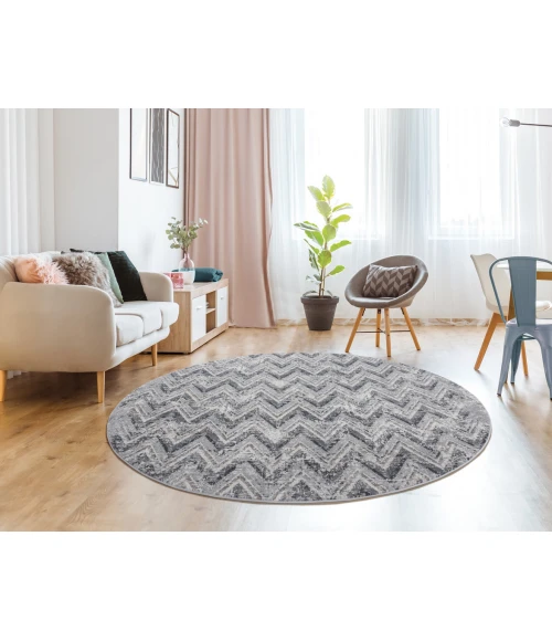 United Weavers Austin Onyx 4540-20076 7 ft. 10 in. RD Round Rug