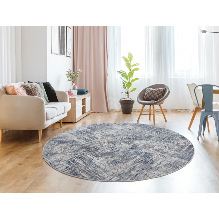 United Weavers Austin Blue 4540-20360 7 ft. 10 in. RD Round Rug