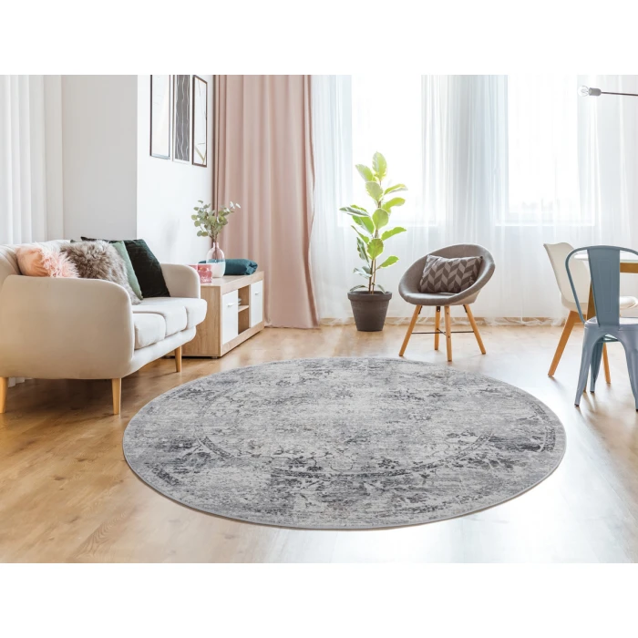 United Weavers Austin Grey 4540-20472 7 ft. 10 in. RD Round Rug