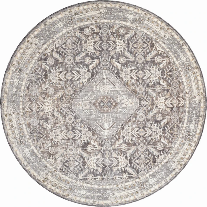 United Weavers Armada  Grey 4545-21050 7 ft. 11 in. X 7 ft. 11 in. Round Rug