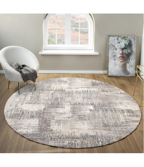 United Weavers Armada  Grey 4545-21250 7 ft. 11 in. X 7 ft. 11 in. Round Rug