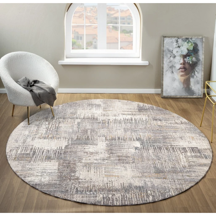 United Weavers Armada  Grey 4545-21250 7 ft. 11 in. X 7 ft. 11 in. Round Rug