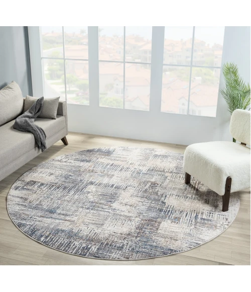 United Weavers Armada  Blue 4545-21261 7 ft. 11 in. X 7 ft. 11 in. Round Rug