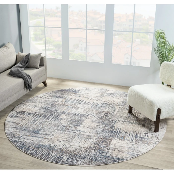United Weavers Armada  Blue 4545-21261 7 ft. 11 in. X 7 ft. 11 in. Round Rug