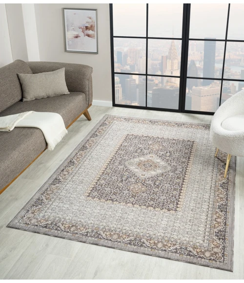 United Weavers Armada  Grey 4545-21350 7 ft. 10 in. X 10 ft. 6 in. Rectangle Rug