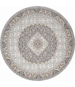 United Weavers Armada Grey 4545-21350 7 ft. 11 in. X 7 ft. 11 in. Round Rug