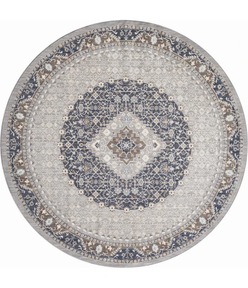 United Weavers Armada  Blue 4545-21361 7 ft. 11 in. X 7 ft. 11 in. Round Rug