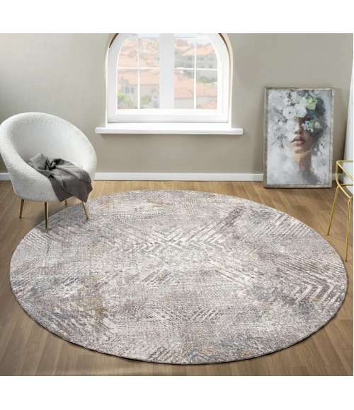 United Weavers Armada  Grey 4545-21450 7 ft. 11 in. X 7 ft. 11 in. Round Rug
