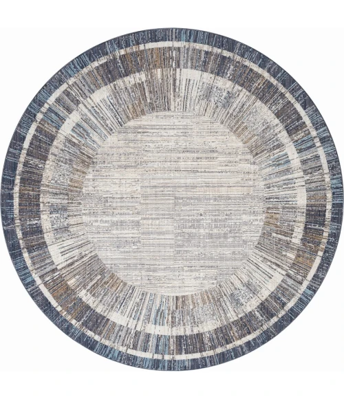 United Weavers Armada  Blue 4545-21661 7 ft. 11 in. X 7 ft. 11 in. Round Rug