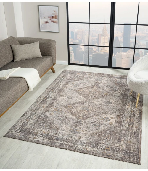 United Weavers Armada  Grey 4545-21750 2 ft. 7 in. X 7 ft. 2 in. Rectangle Rug