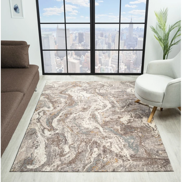 United Weavers Armada  Grey 4545-21850 5 ft. 3 in. X 7 ft. 2 in. Rectangle Rug