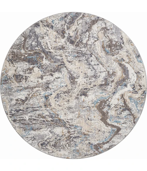 United Weavers Armada  Blue 4545-21861 7 ft. 11 in. X 7 ft. 11 in. Round Rug