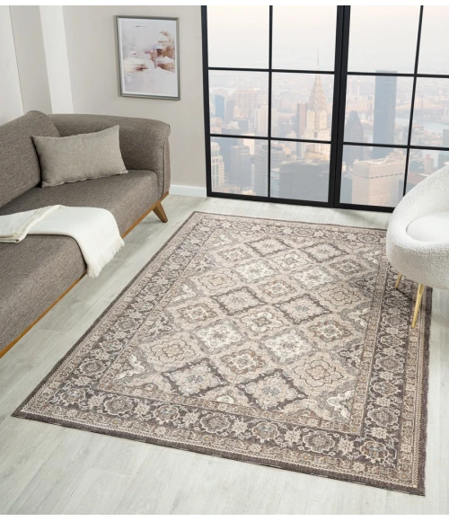 United Weavers Armada  Grey 4545-21950 2 ft. 7 in. X 7 ft. 2 in. Rectangle Rug