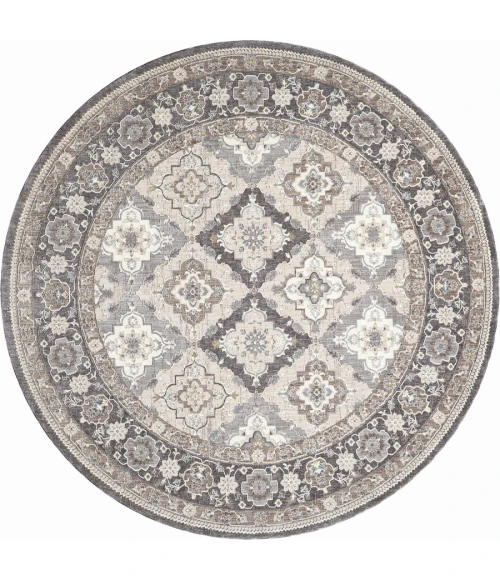 United Weavers Armada  Grey 4545-21950 7 ft. 11 in. X 7 ft. 11 in. Round Rug