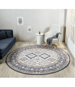 United Weavers Armada Blue 4545-21961 7 ft. 11 in. X 7 ft. 11 in. Round Rug