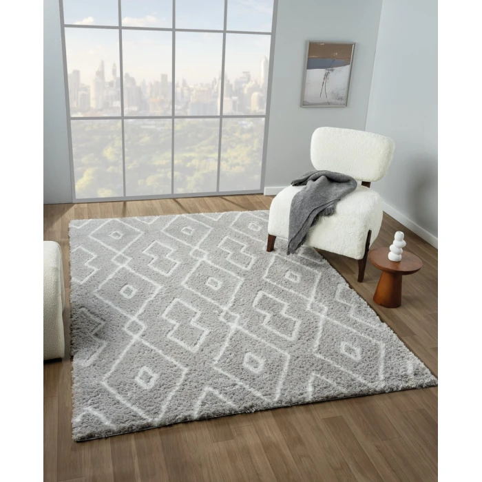 United Weavers Barcelona White 4570-30499 5 ft. 3 in. X 7 ft. 2 in. Rectangle Rug