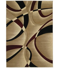 United Weavers Contours 21334 La-Chic Burgundy Area Rug 2 Ft. 7 X 7 Ft. 4 Rectangle