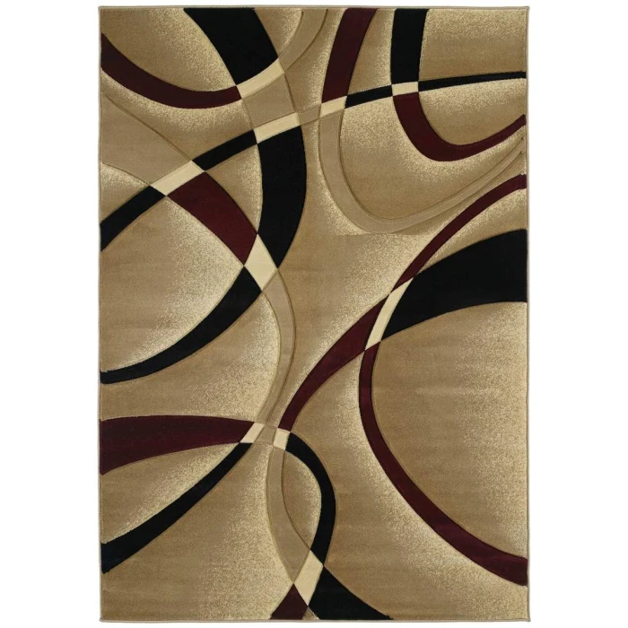 United Weavers of America CONTOURS-LA-CHIC-BURGUNDY-69-21334 Area Rug