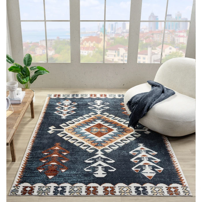 United Weavers Stratton Navy 675-71064 1 ft. 10 in. X 3 ft. Rectangle Rug