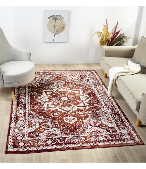 United Weavers Stratton Burgundy 675-71134 7 ft. 10 in. X 10 ft. 6 in. Rectangle Rug