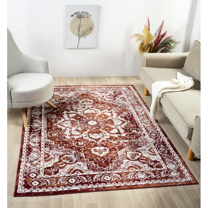 United Weavers Stratton Burgundy 675-71134 2 ft. 7 in. X 7 ft. 2 in. Rectangle Rug