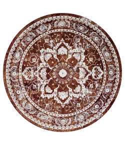 United Weavers Stratton Burgundy 675-71134 7 ft. 11 in. X 7 ft. 11 in. Round Rug