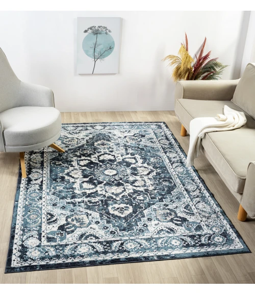 United Weavers Stratton Blue 675-71160 1 ft. 10 in. X 3 ft. Rectangle Rug