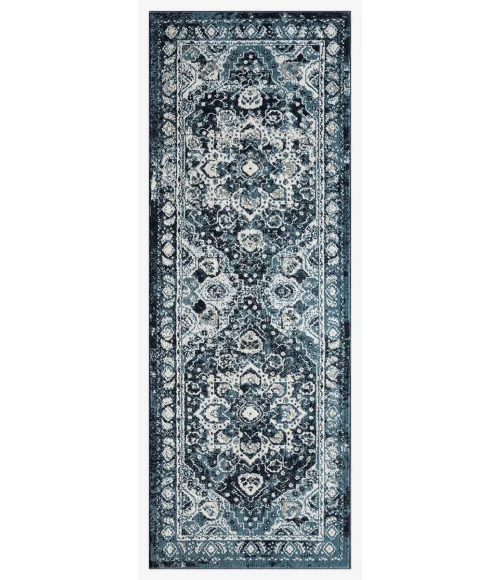 United Weavers Stratton Blue 675-71160 2 ft. 7 in. X 7 ft. 2 in. Rectangle Rug