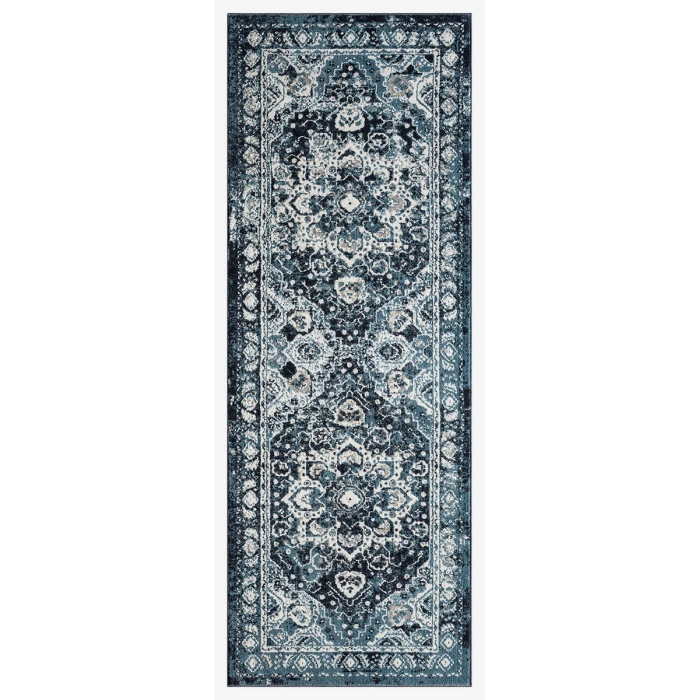 United Weavers Stratton Blue 675-71160 2 ft. 7 in. X 7 ft. 2 in. Rectangle Rug