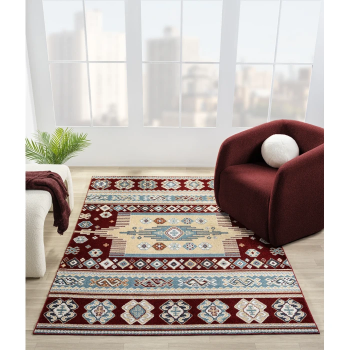 United Weavers Stratton Burgundy 675-71334 9 ft. 10 in. X 13 ft. 2 in. Rectangle Rug