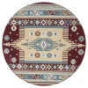 United Weavers Stratton Burgundy 675-71334 7 ft. 11 in. X 7 ft. 11 in. Round Rug