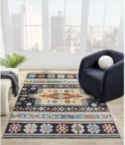 United Weavers Stratton Navy 675-71364 7 ft. 10 in. X 10 ft. 6 in. Rectangle Rug