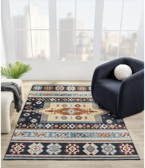United Weavers Stratton Navy 675-71364 7 ft. 10 in. X 10 ft. 6 in. Rectangle Rug