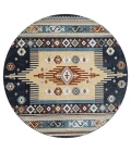 United Weavers Stratton Navy 675-71364 7 ft. 11 in. X 7 ft. 11 in. Round Rug