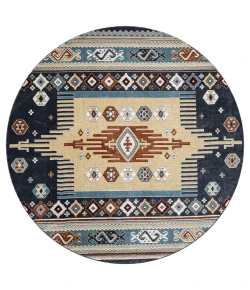 United Weavers Stratton Navy 675-71364 7 ft. 11 in. X 7 ft. 11 in. Round Rug