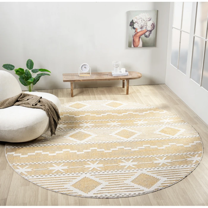 United Weavers Stratton Harvest  675-71524 7 ft. 11 in. X 7 ft. 11 in. Round Rug