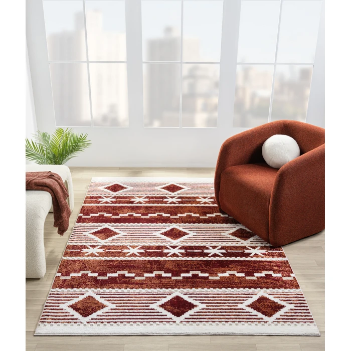 United Weavers Stratton Burgundy 675-71534 2 ft. 7 in. X 7 ft. 2 in. Rectangle Rug