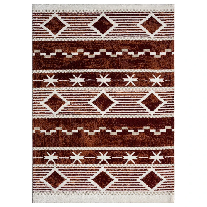 United Weavers Stratton Burgundy 675-71534 5 ft. 3 in. X 7 ft. 2 in. Rectangle Rug