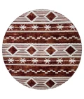United Weavers Stratton Burgundy 675-71534 7 ft. 11 in. X 7 ft. 11 in. Round Rug