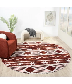 United Weavers Stratton Burgundy 675-71534 7 ft. 11 in. X 7 ft. 11 in. Round Rug