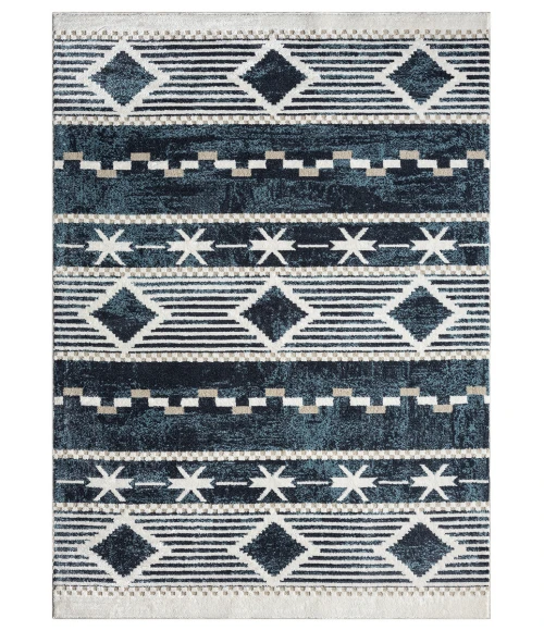United Weavers Stratton Navy 675-71564 5 ft. 3 in. X 7 ft. 2 in. Rectangle Rug