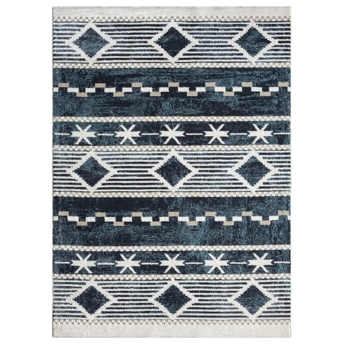 United Weavers Stratton Navy 675-71564 9 ft. 10 in. X 13 ft. 2 in. Rectangle Rug
