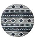 United Weavers Stratton Navy 675-71564 7 ft. 11 in. X 7 ft. 11 in. Round Rug