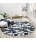 United Weavers Stratton Navy 675-71564 7 ft. 11 in. X 7 ft. 11 in. Round Rug