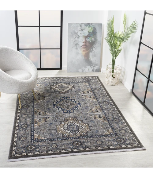 United Weavers Hudson Grey 680-50172 5 ft. 3 in. X 7 ft. 2 in. Rectangle Rug