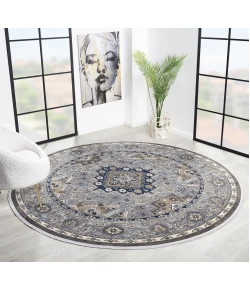 United Weavers Hudson Grey 680-50172 7 ft. 11 in. X 7 ft. 11 in. Round Rug