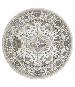 United Weavers Hudson Cream 680-50190 7 ft. 11 in. X 7 ft. 11 in. Round Rug